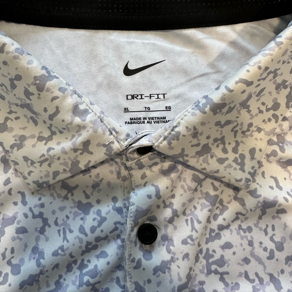 New Never Worn Nike Dri-Fit Purple Camo Golf Polo